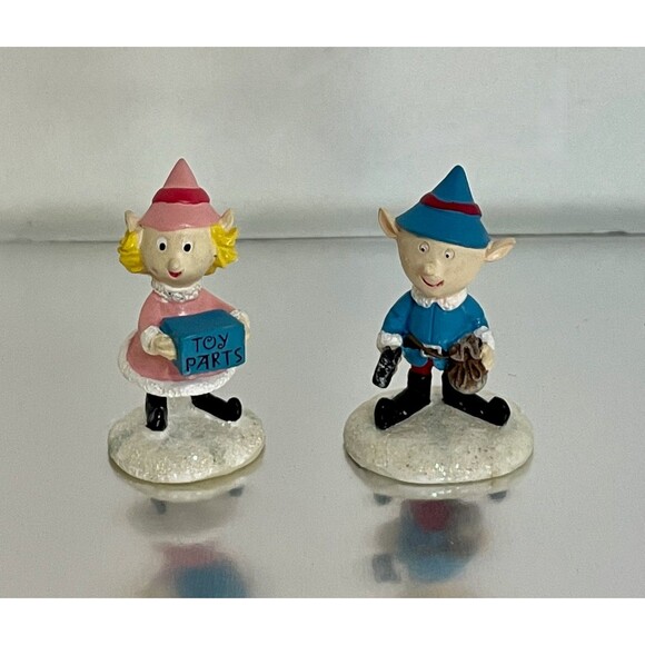 Hawthorne Village Rudolph's Christmas Town ELF WORKSHOP Set of 4 w/ COA - Picture 7 of 9